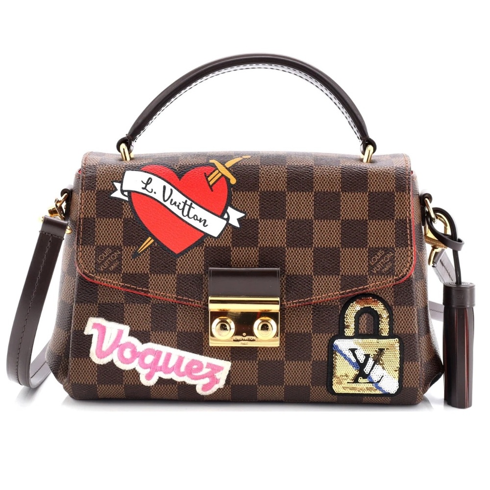 Louis Vuitton Croisette Damier Ebene crossbody limited edition with Patches